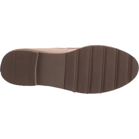 Anne Klein Womens Beige Rubber Low Chunky Heel Rounded Toe Emmylou Loafer Flat - Picture 4 of 9